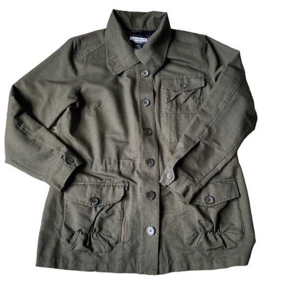 Women’s Magellans Travel Gear Button Front Fall Jacket Pockets Khaki Green Sz L - Picture 3 of 16